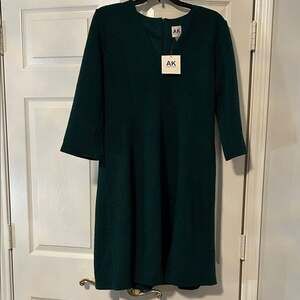 Anne Klein Teal Long Sleeve Dress